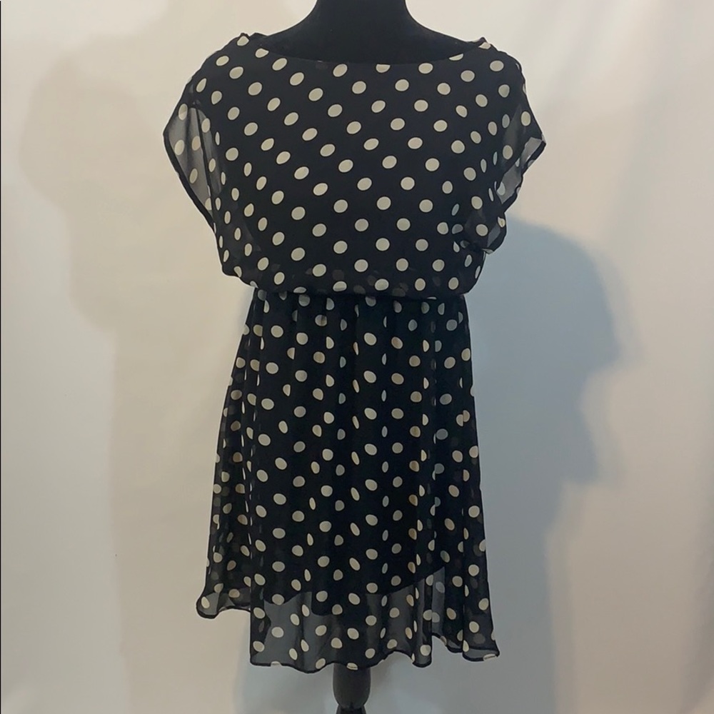 Fun & Flirt Adorable polka dotted dress ladies size M